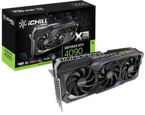 Відеокарта INNO3D GeForce RTX 4090 24GB GDDR6X ICHILL X3 (C40903-246XX-1833VA47)