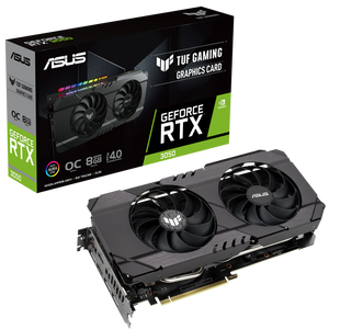 Видеокарта ASUS GeForce RTX 3050 8GB GDDR6 TUF OC (TUF-RTX3050-O8G-GAMING)