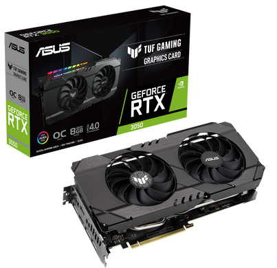 Відеокарта ASUS GeForce RTX 3050 8GB GDDR6 TUF OC	(TUF-RTX3050-O8G-GAMING)